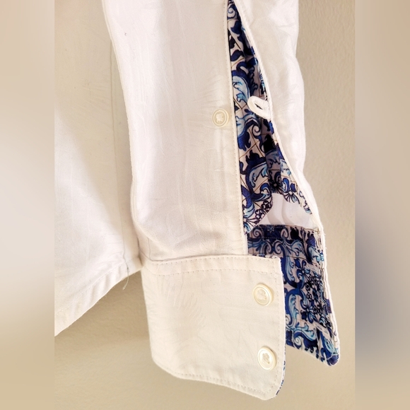 Robert Graham $328 Luxe Chinoserie Seen Exclusive Embroidered 100% Cotton Medium - Picture 6 of 16